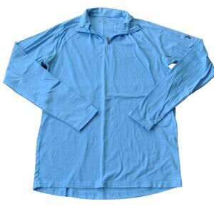 Under Armour Blue Quarter Zip Long Sleeve Shirt Small